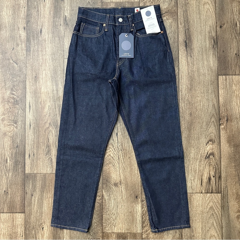 Levi’s Japanese Fabric High Rise Boyfriend Women’s Size 28x27 Dark Blue Denim